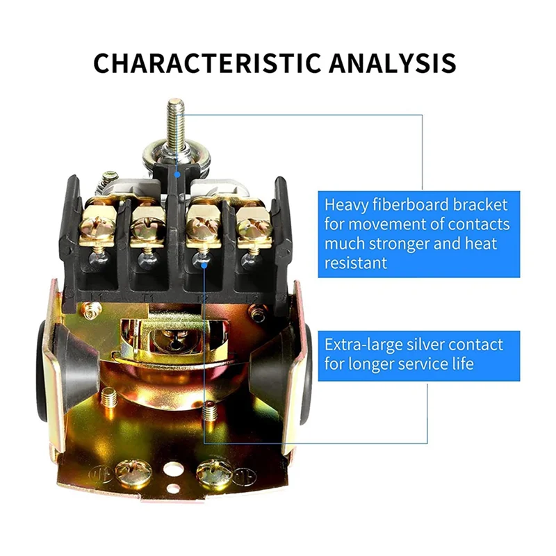 ABPR-4X Water 40/60 Pressure Switch For Well Pump 40-60Psi 1/4 Inch Female NPT Pumptrol Pressure Water Well Pressure Switch
ABPR-4X Water 40/60 Pressure Switch For Well Pump 40-60Psi 1/4 Inch Female NPT Pumptrol Pressure Water Well Pressure Switch