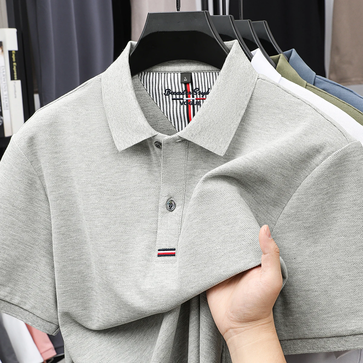 High quality men's short sleeve polo shirt new summer 100% cotton breathable comfortable T-shirt fashionable business casual top
High quality men's short sleeve polo shirt new summer 100% cotton breathable comfortable T-shirt fashionable business casual top