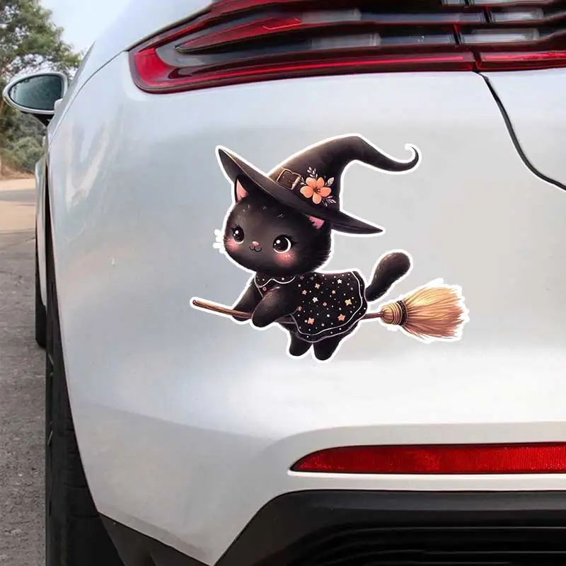 Cute Witch Cat Car Sticker Waterproof Vinyl Decal on Bumper Rear Window Laptop Self-adhesive Decal For Car Accessories Y873
Cute Witch Cat Car Sticker Waterproof Vinyl Decal on Bumper Rear Window Laptop Self-adhesive Decal For Car Accessories Y873