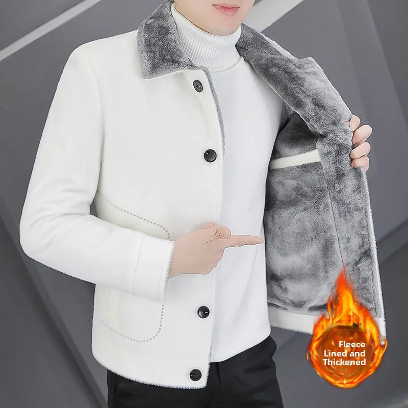 Men's Faion Thiened ort Fur Jaet Autumn Winter Busin Casual Sle Woolen Cloth Fabric Quilted Coat with kets
Men's Faion Thiened ort Fur Jaet Autumn Winter Busin Casual Sle Woolen Cloth Fabric Quilted Coat with kets