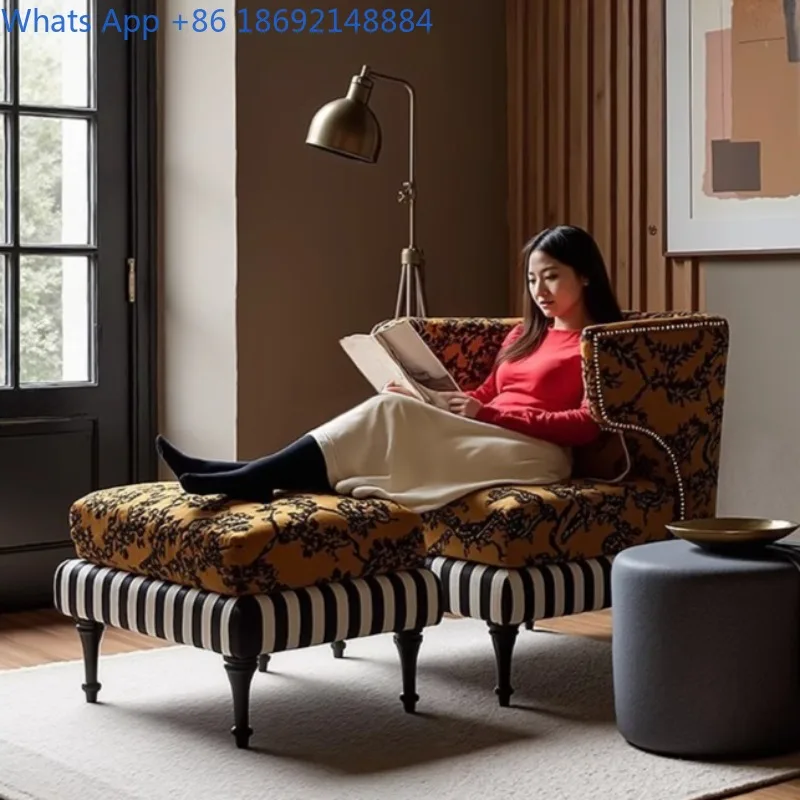 Vintage Style Solid Wood Sofa Chair Living Room Lazy Sofa Single Sofa American Retro Armchair
Vintage Style Solid Wood Sofa Chair Living Room Lazy Sofa Single Sofa American Retro Armchair