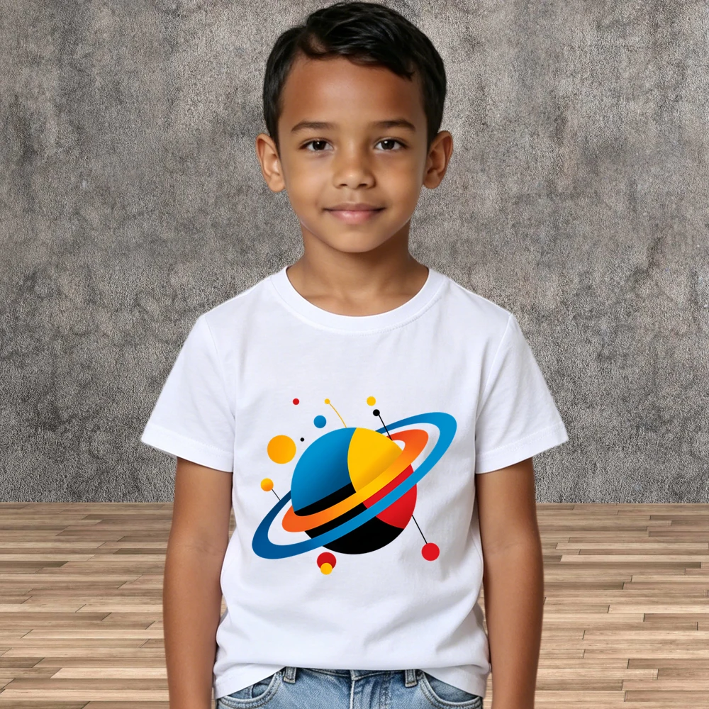 Breathable Space Graphic Tees for Boys Girls Summer Cotton Short Sleeve Tops
Breathable Space Graphic Tees for Boys Girls Summer Cotton Short Sleeve Tops