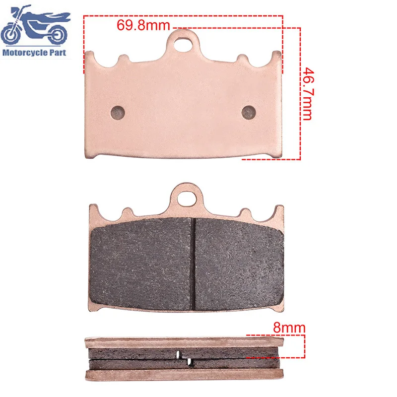 Motorcycle Copper Sintered Rear Front Brake Pads For KAWASAKI ZXR750 ZXR400 ZXR400R ZZR1000 ZZR1200 ZZR 1200 C1H/C2H 2002-2004
Motorcycle Copper Sintered Rear Front Brake Pads For KAWASAKI ZXR750 ZXR400 ZXR400R ZZR1000 ZZR1200 ZZR 1200 C1H/C2H 2002-2004
