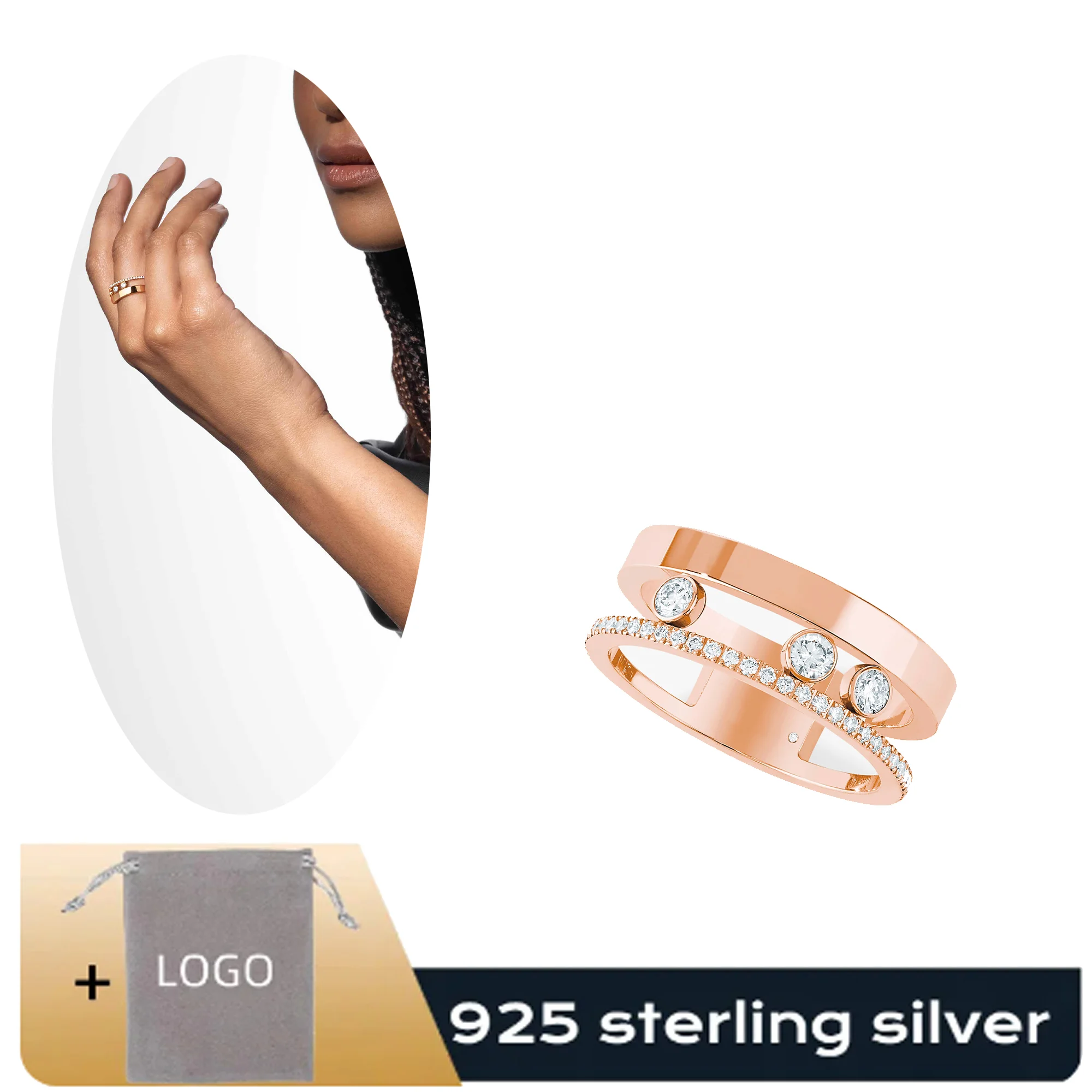 Advanced Messik - Style Pure Silver s925 Elegant MOVE ROMANE Series Hollow Single Sided Diamond Set Ring
Advanced Messik - Style Pure Silver s925 Elegant MOVE ROMANE Series Hollow Single Sided Diamond Set Ring