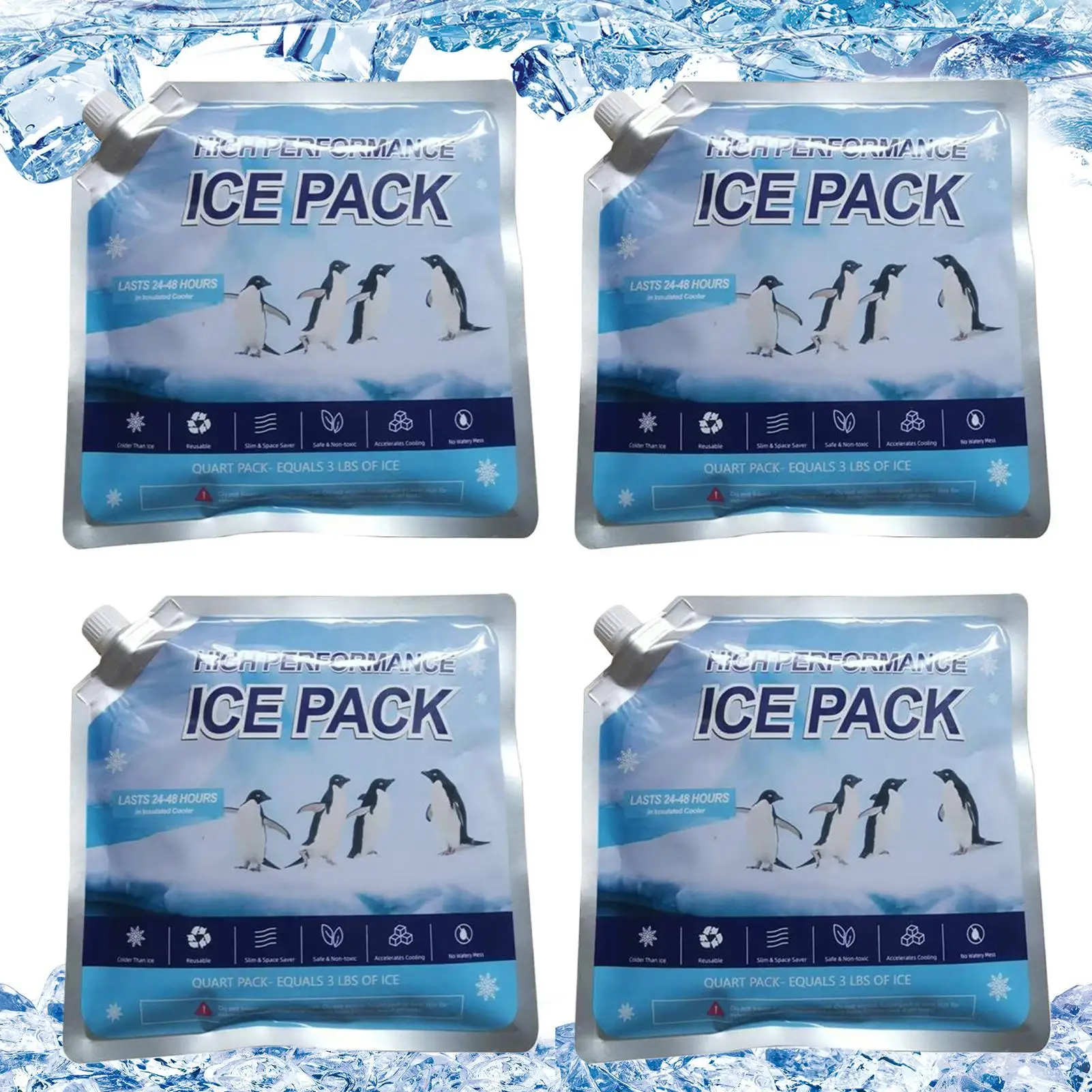 Ice Packs for Lunch Boxes 4 Pieces Freezer Packs Reusable Leakproof Portable Cooling Accessories for Fishing Camping Picnic 
Ice Packs for Lunch Boxes 4 Pieces Freezer Packs Reusable Leakproof Portable Cooling Accessories for Fishing Camping Picnic