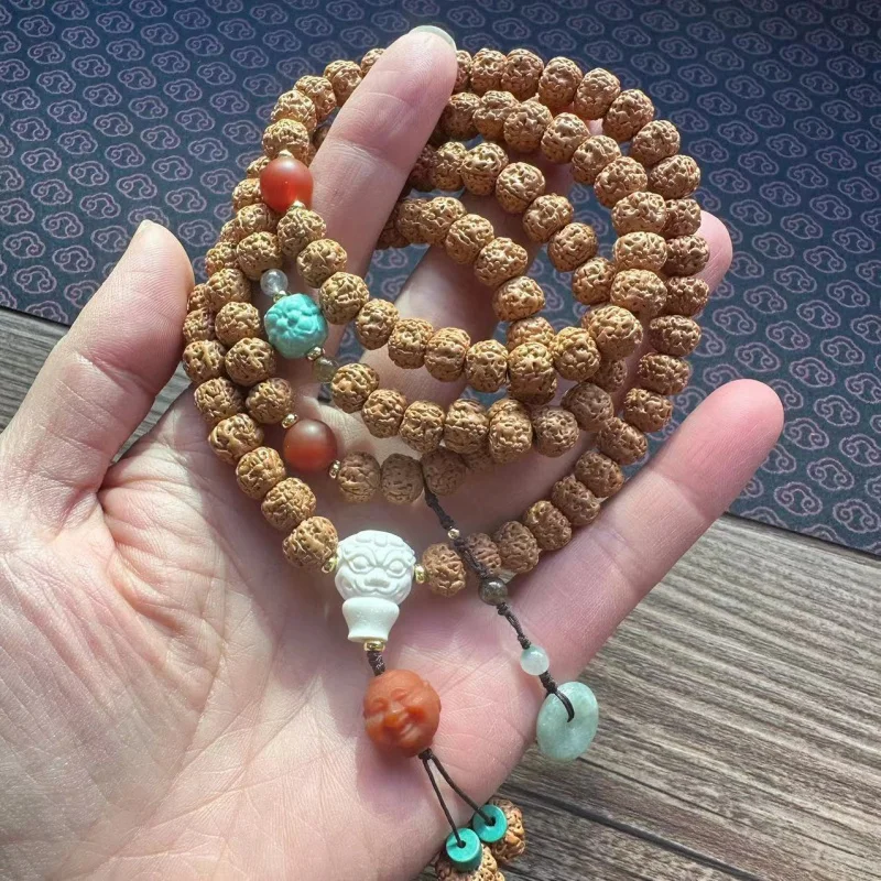 Rudraksha108Piece Little King Kong Multi-Wrap Bracelet Collectables-Autograph Rosary Ethnic Style Handmade Ornament Antique Brac
Rudraksha108Piece Little King Kong Multi-Wrap Bracelet Collectables-Autograph Rosary Ethnic Style Handmade Ornament Antique Brac