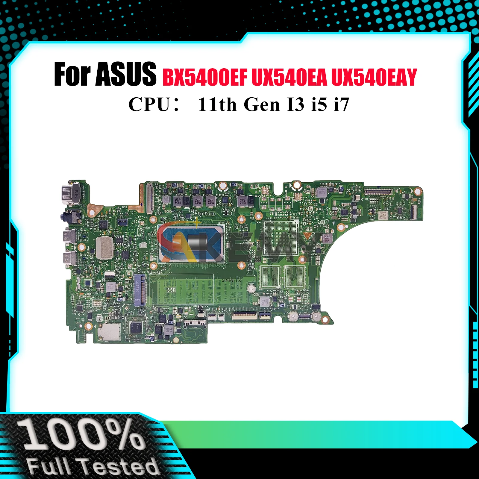 UX5400EA Материнская плата для ноутбука ASUS ZenBook UX540EA BX5400EB BX5400EF UX5400 UX540EAY Материнская плата 11-го поколения I3 i5 i7 100% тест в порядке
UX5400EA Материнская плата для ноутбука ASUS ZenBook UX540EA BX5400EB BX5400EF UX5400 UX540EAY Материнская плата 11-го поколения I3 i5 i7 100% тест в порядке