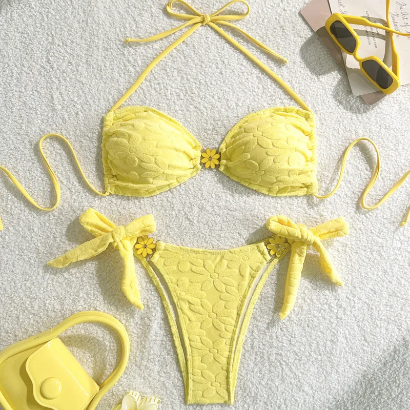 Желтые сексуальные купальники-бикини, женские купальники с эффектом пуш-ап, женская пляжная одежда для купания, купальные костюмы, бразильский комплект бикини, купальщица в бассейне
Желтые сексуальные купальники-бикини, женские купальники с эффектом пуш-ап, женская пляжная одежда для купания, купальные костюмы, бразильский комплект бикини, купальщица в бассейне