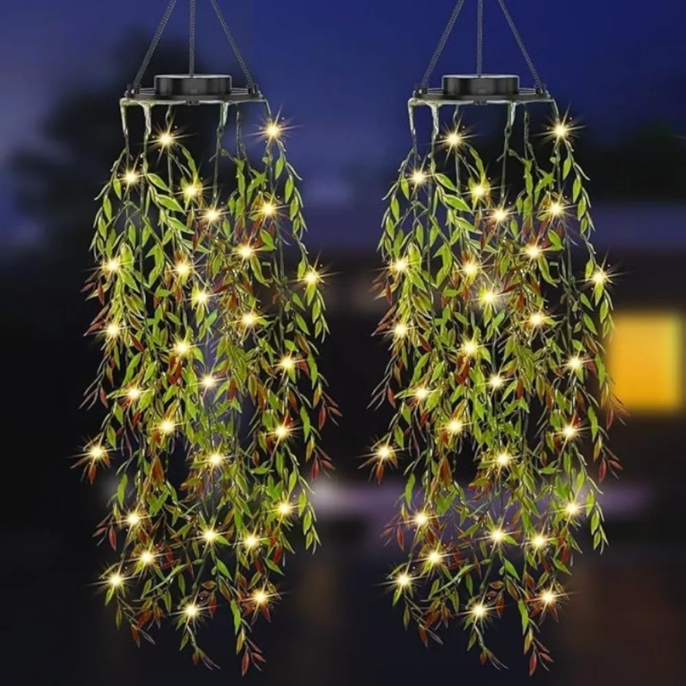 Solar Powered Simulated Plant Willow Leaf LED Lights Suitable for Outdoor Garden and Courtyard Hanging Solar Powered Plant Light
Solar Powered Simulated Plant Willow Leaf LED Lights Suitable for Outdoor Garden and Courtyard Hanging Solar Powered Plant Light