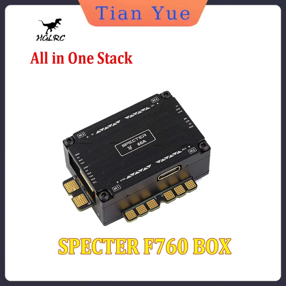 HGLRC SPECTER F760 BOX Integrated Stack F722 Mini V2 MPU6000 BL32 60A 3-6S ESC Flying Tower STM32F722 Processor for RC FPV Drone
HGLRC SPECTER F760 BOX Integrated Stack F722 Mini V2 MPU6000 BL32 60A 3-6S ESC Flying Tower STM32F722 Processor for RC FPV Drone