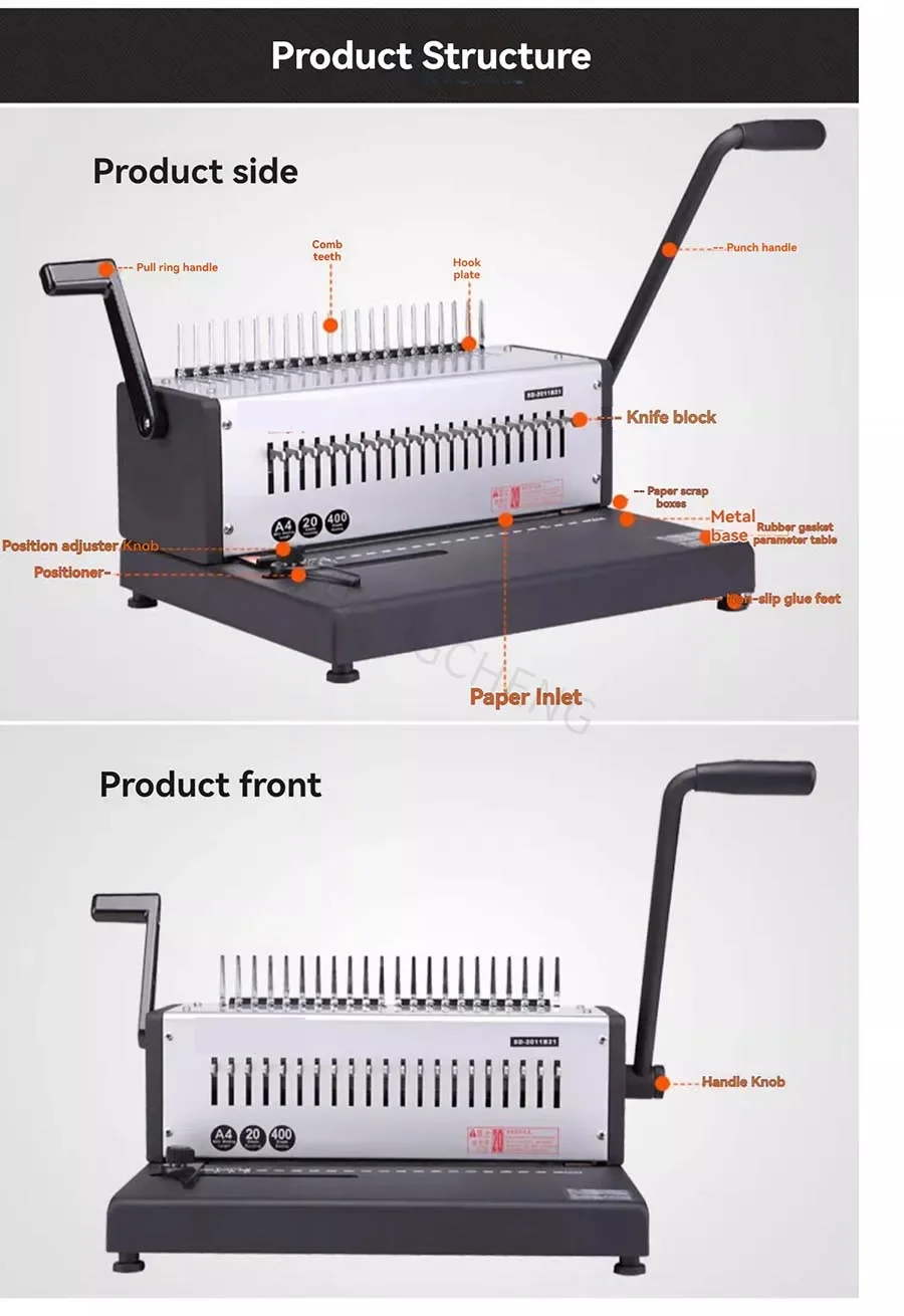 Excellent SD-2011B21 Comb Style 21 Hole Rubber Ring Ten Hole Clip Binding Machine,Calendar Punching Machine, Edge Punching Machi
Excellent SD-2011B21 Comb Style 21 Hole Rubber Ring Ten Hole Clip Binding Machine,Calendar Punching Machine, Edge Punching Machi