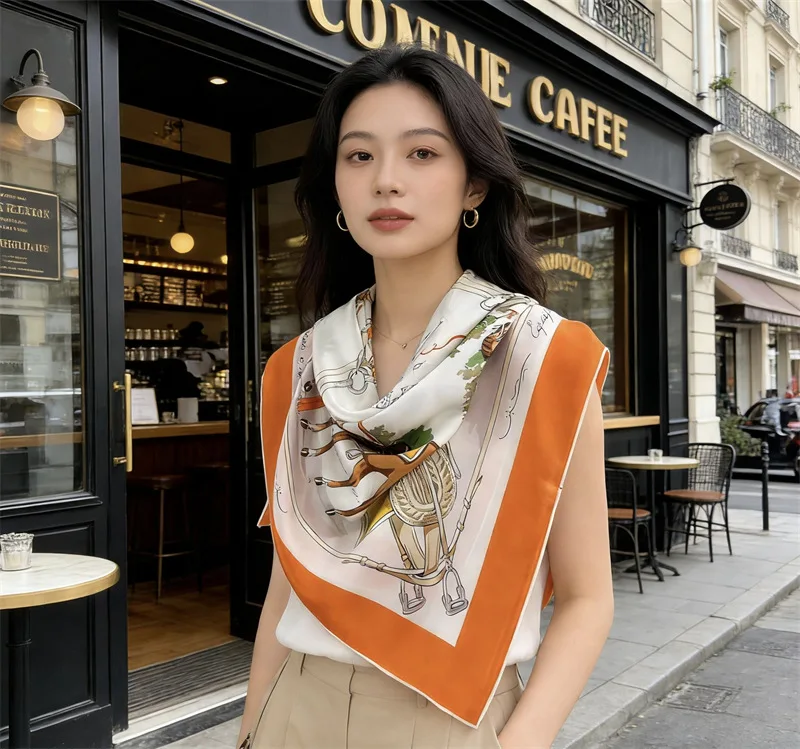 Mulberry Silk Scarfs Luxury Designer Handmade Rolled Edges Bandanas Shawls Head Neck Accessories Decoration 110cm Foulard
Mulberry Silk Scarfs Luxury Designer Handmade Rolled Edges Bandanas Shawls Head Neck Accessories Decoration 110cm Foulard