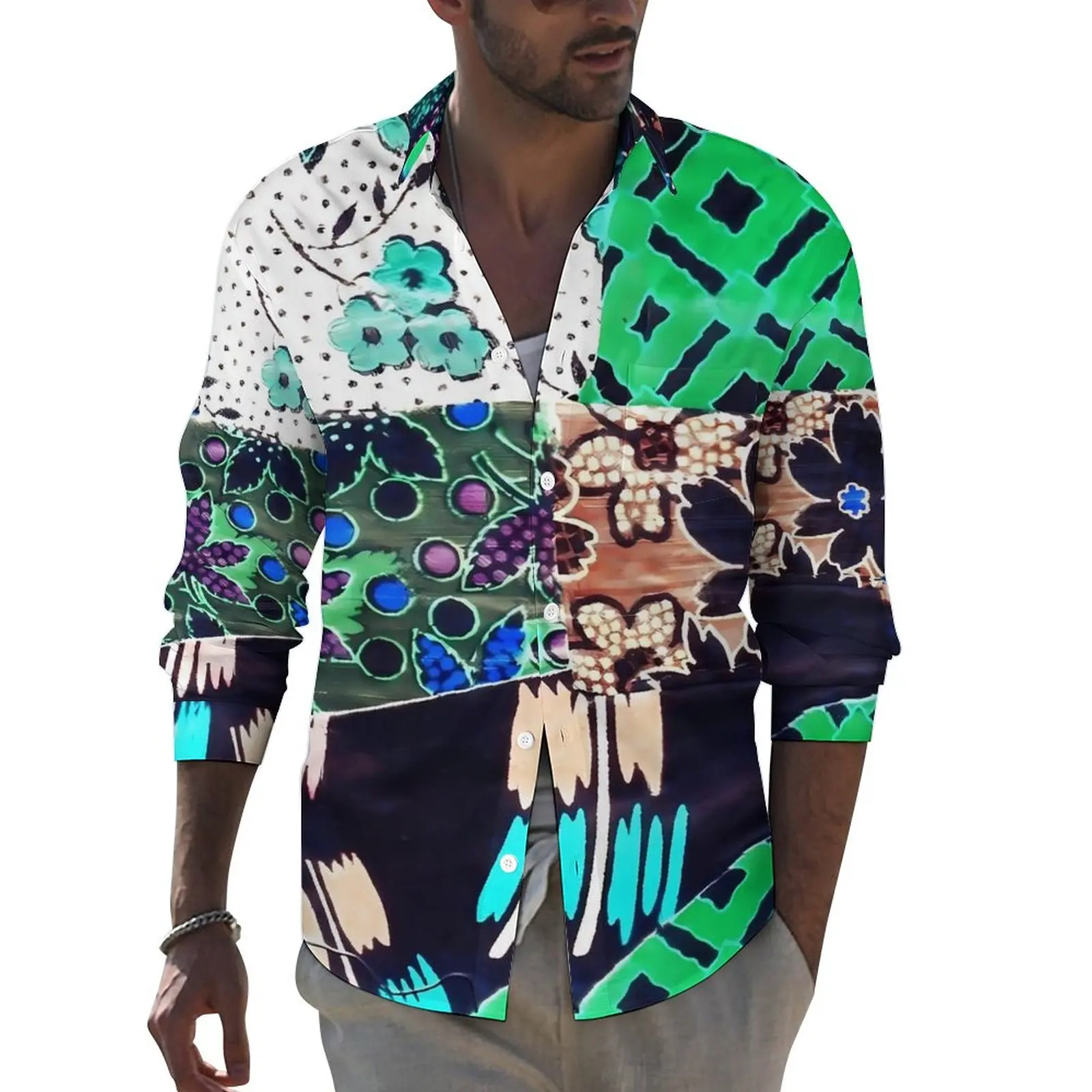 Patchwork Print Y2K Casual Shirt Man Vintage Floral Shirt Autumn Vintage Blouses Long Sleeve Graphic Oversize Clothes
Patchwork Print Y2K Casual Shirt Man Vintage Floral Shirt Autumn Vintage Blouses Long Sleeve Graphic Oversize Clothes