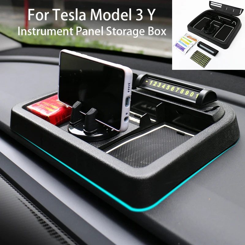 Instrument Panel Storage Box Storage Rack for Tesla Model 3 Y Number Plate Phone Holder Stowing Tidying Car Modified Accessories
Instrument Panel Storage Box Storage Rack for Tesla Model 3 Y Number Plate Phone Holder Stowing Tidying Car Modified Accessories
