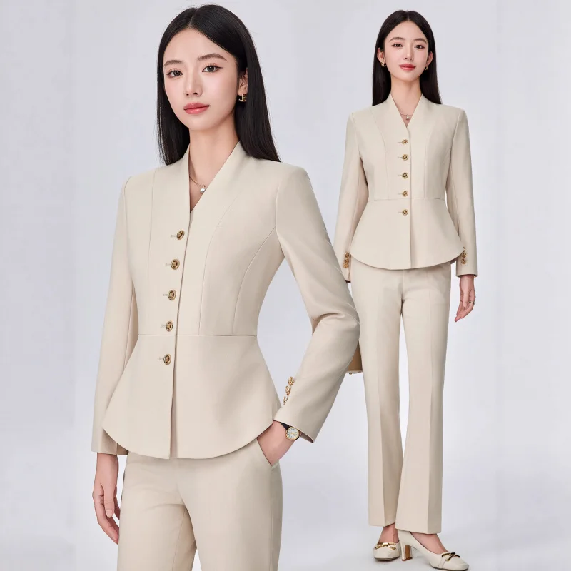 Autumn Winter Professional Suit Set for Women Formal Wear Hotel Manager Front Desk Property Reception Jewelry Store Workwear Bla
Autumn Winter Professional Suit Set for Women Formal Wear Hotel Manager Front Desk Property Reception Jewelry Store Workwear Bla