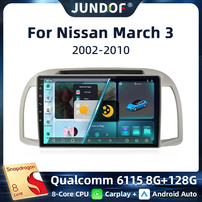 Android 13 Car For Nissan March Micra K12 2002 - 2010 Radio Audio Multimedia Player Video GPS Navigation Carplay Auto No 2 Din
Android 13 Car For Nissan March Micra K12 2002 - 2010 Radio Audio Multimedia Player Video GPS Navigation Carplay Auto No 2 Din