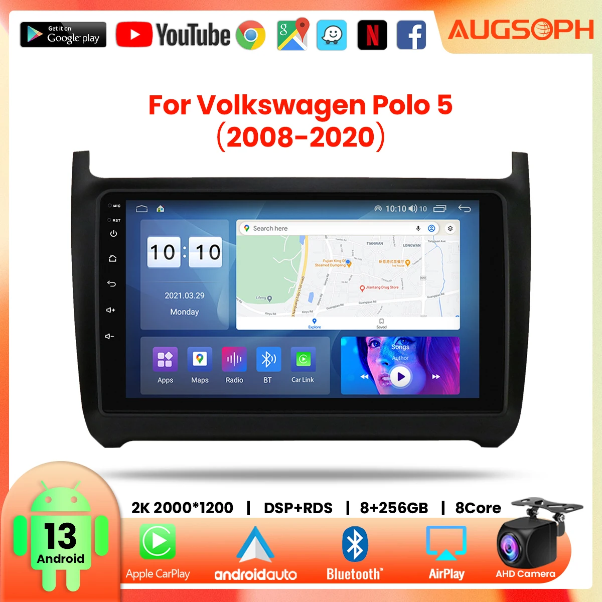 Android 13 Car Radio for Volkswagen Polo 5 2008-2020, 9inch 2K Multimedia Player with 4G Car Carplay & 2Din GPS Navigation
Android 13 Car Radio for Volkswagen Polo 5 2008-2020, 9inch 2K Multimedia Player with 4G Car Carplay & 2Din GPS Navigation