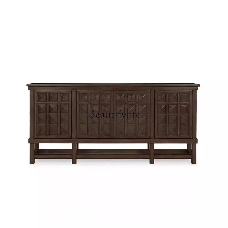 French retro solid wood dining side cabinet small apartment storage entrance engraved decorative cabinet
French retro solid wood dining side cabinet small apartment storage entrance engraved decorative cabinet