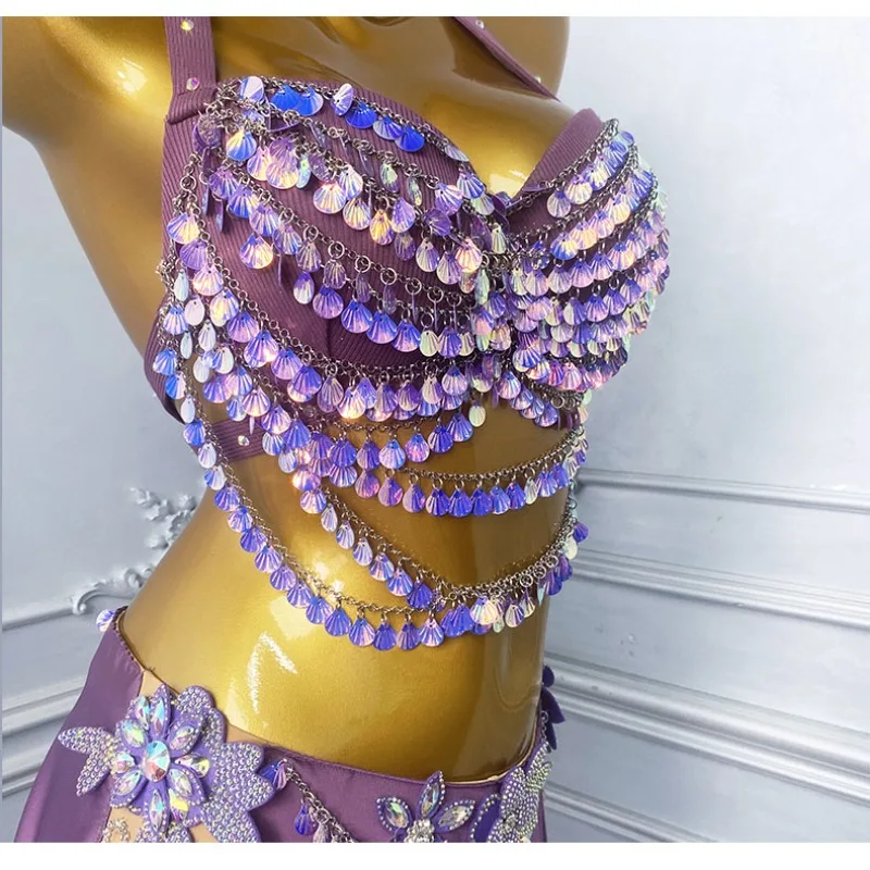 Костюм для танца живота по индивидуальному заказу, тренировочное платье для восточных танцев для женщин, одежда для выступлений, бюстгальтер для танца живота Falda, юбка, 2 шт.
Костюм для танца живота по индивидуальному заказу, тренировочное платье для восточных танцев для женщин, одежда для выступлений, бюстгальтер для танца живота Falda, юбка, 2 шт.