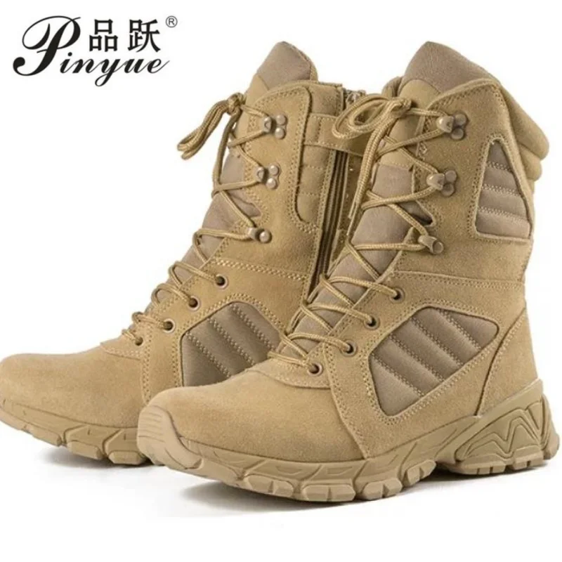 High Top Men Boots High Quality Desert Tactical Boots Men Outdoor Hiking Shoes Anti-Slip Wear-Resistant Combat Boots Size 36-45
High Top Men Boots High Quality Desert Tactical Boots Men Outdoor Hiking Shoes Anti-Slip Wear-Resistant Combat Boots Size 36-45