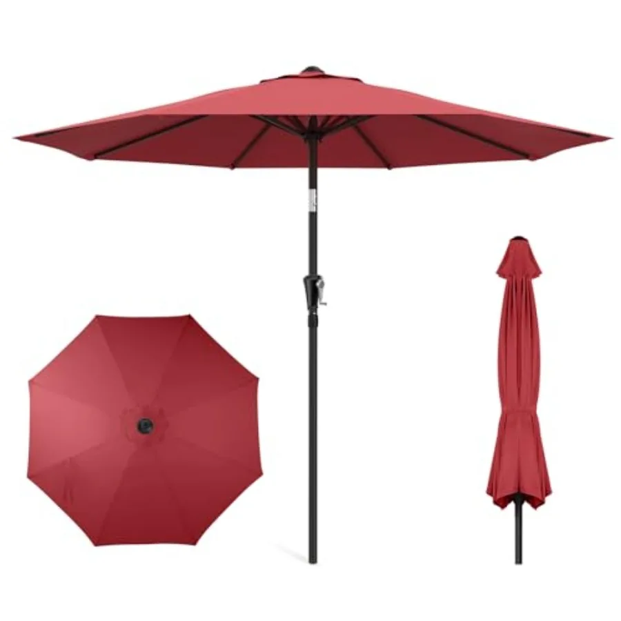 9Feet Outdoor Patio Umbrella - Market Table Pool Deck Umbrella UPF50+ UV Protection with Push Button Tilt, Crank and 8 Sturdy R
9Feet Outdoor Patio Umbrella - Market Table Pool Deck Umbrella UPF50+ UV Protection with Push Button Tilt, Crank and 8 Sturdy R