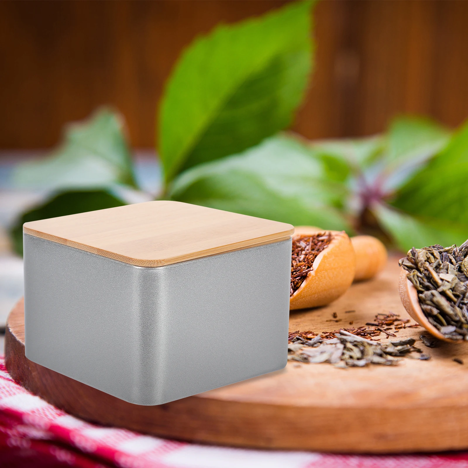 3pcs Tea Canister Bamboo Covered Square Iron Jars Lid Airtight Container for Coffee Snack Storage Home Use Dry Fruit Portable
3pcs Tea Canister Bamboo Covered Square Iron Jars Lid Airtight Container for Coffee Snack Storage Home Use Dry Fruit Portable