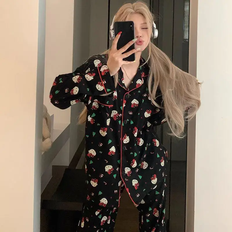 Sanrio Thin Hello Kitty Spring Pajamas Set Kawaii Anime Cartoon My Melody Print Autumn Soft Comfortable Cute Girl Home Clothes
Sanrio Thin Hello Kitty Spring Pajamas Set Kawaii Anime Cartoon My Melody Print Autumn Soft Comfortable Cute Girl Home Clothes