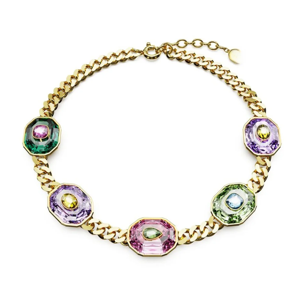 Rainbow Gem Curb Choker - Assorted Layered Crystal Design
Rainbow Gem Curb Choker - Assorted Layered Crystal Design