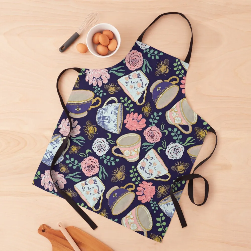 Regency Era Whimsical Tea Cups & Watercolor Flowers Pattern - Navy Apron Hairdressing Kitchen For Men Manicurists Apron
Regency Era Whimsical Tea Cups & Watercolor Flowers Pattern - Navy Apron Hairdressing Kitchen For Men Manicurists Apron
