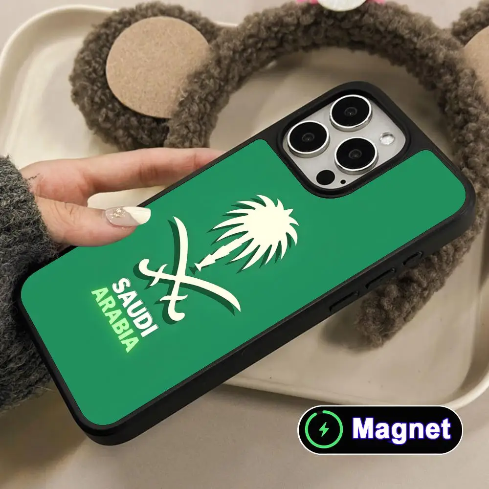 Saudi Arabia Flag Matte Surface Magsafe Mobile Phone Case for iPhone 17 16 15 14 13 12 11 Air Pro Max Plus Colorful Cover
Saudi Arabia Flag Matte Surface Magsafe Mobile Phone Case for iPhone 17 16 15 14 13 12 11 Air Pro Max Plus Colorful Cover