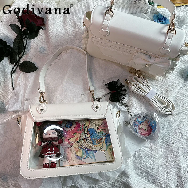 Japanese Sweet Itabag 2025 Elegant Lolita Bag Ladies Cute Girls Bow Crossbody Bag Popular JK Uniform Shoulder Bag Bolso Сумка
Japanese Sweet Itabag 2025 Elegant Lolita Bag Ladies Cute Girls Bow Crossbody Bag Popular JK Uniform Shoulder Bag Bolso Сумка