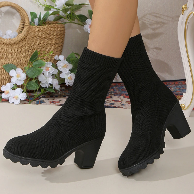 Женские дизайнерские удобные ботинки, однотонные ботинки на массивной платформе и каблуке, 2024
Женские дизайнерские удобные ботинки, однотонные ботинки на массивной платформе и каблуке, 2024