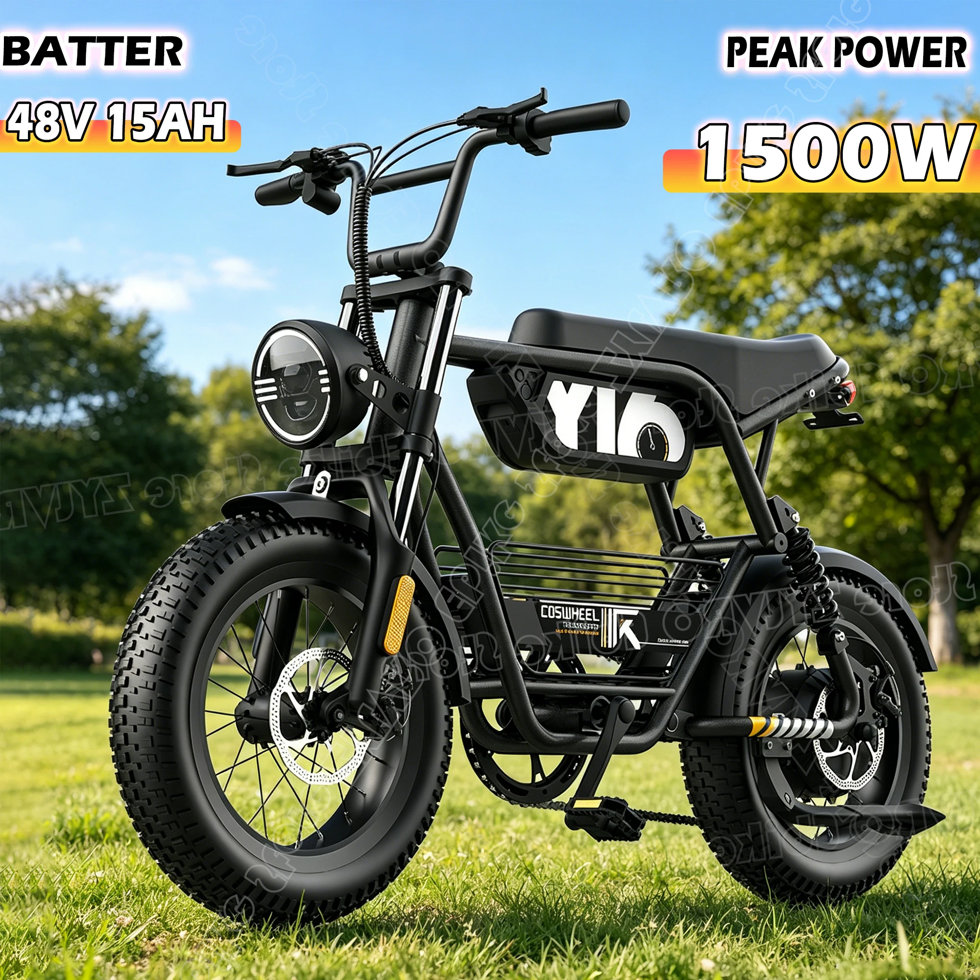 COSWHEEL Y16 Ebike 1000W Adults Electric Bike 50Nm 45KM/H Electric Bicycle 16x4.0" Inch Electric Mountain Bike
COSWHEEL Y16 Ebike 1000W Adults Electric Bike 50Nm 45KM/H Electric Bicycle 16x4.0" Inch Electric Mountain Bike