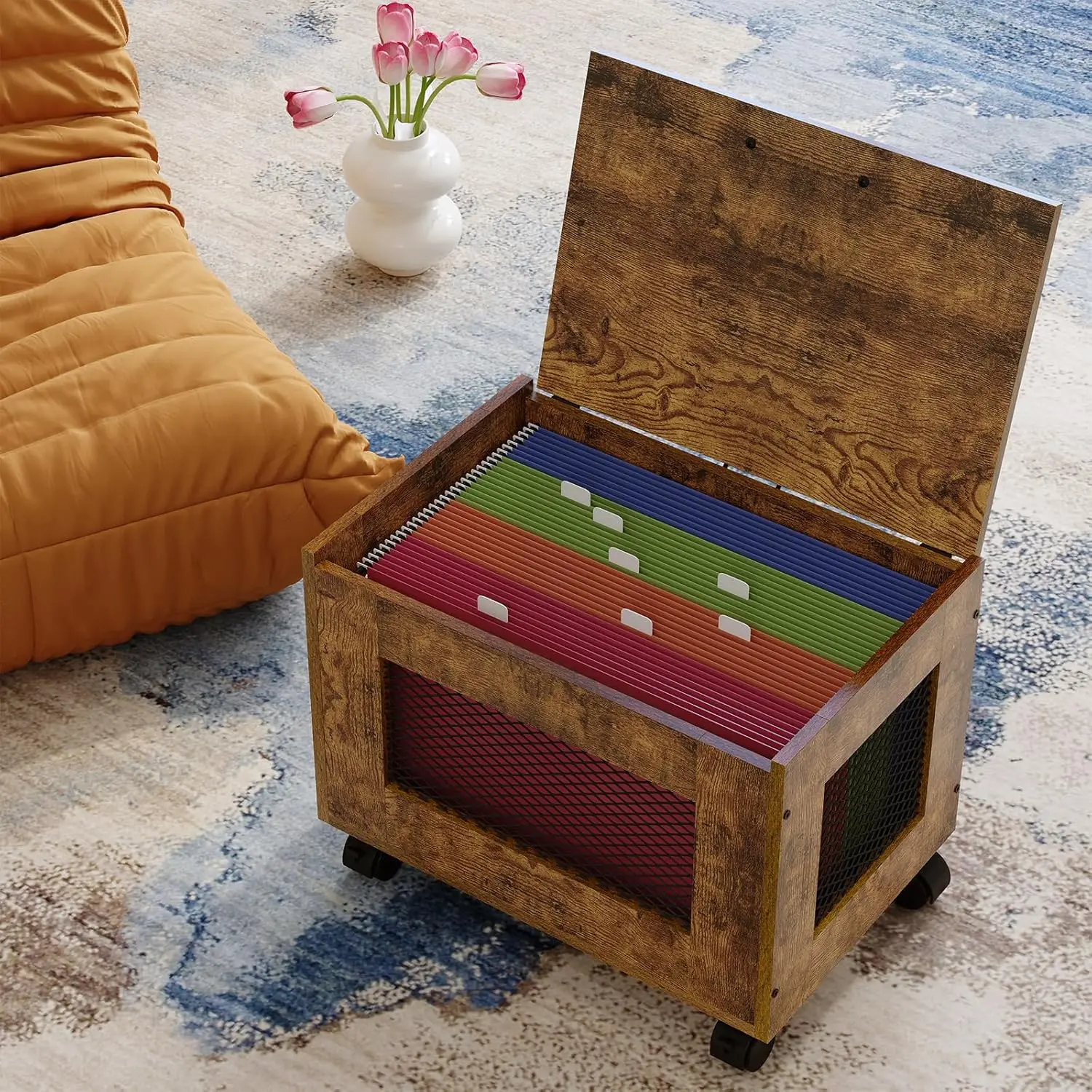 Small Rolling File Cabinet Cart Under Desk, Mobile Hanging Organizer Box for Letter & Legal Size Home Office Storage
Small Rolling File Cabinet Cart Under Desk, Mobile Hanging Organizer Box for Letter & Legal Size Home Office Storage