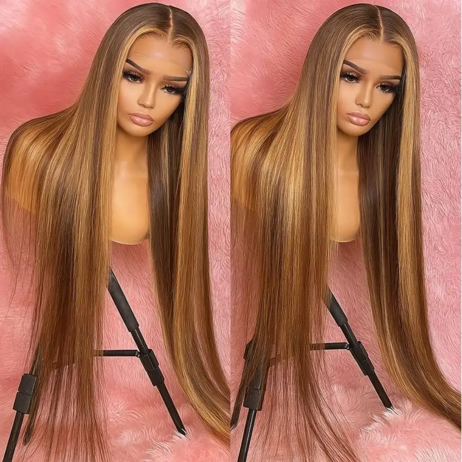 13x6 Bone Straight Highlight HD Lace Frontal Wig Human Hair 40 30 Inch Ombre Brown Colored Wig Brazilian Hair P4/27 Honey Blonde
13x6 Bone Straight Highlight HD Lace Frontal Wig Human Hair 40 30 Inch Ombre Brown Colored Wig Brazilian Hair P4/27 Honey Blonde