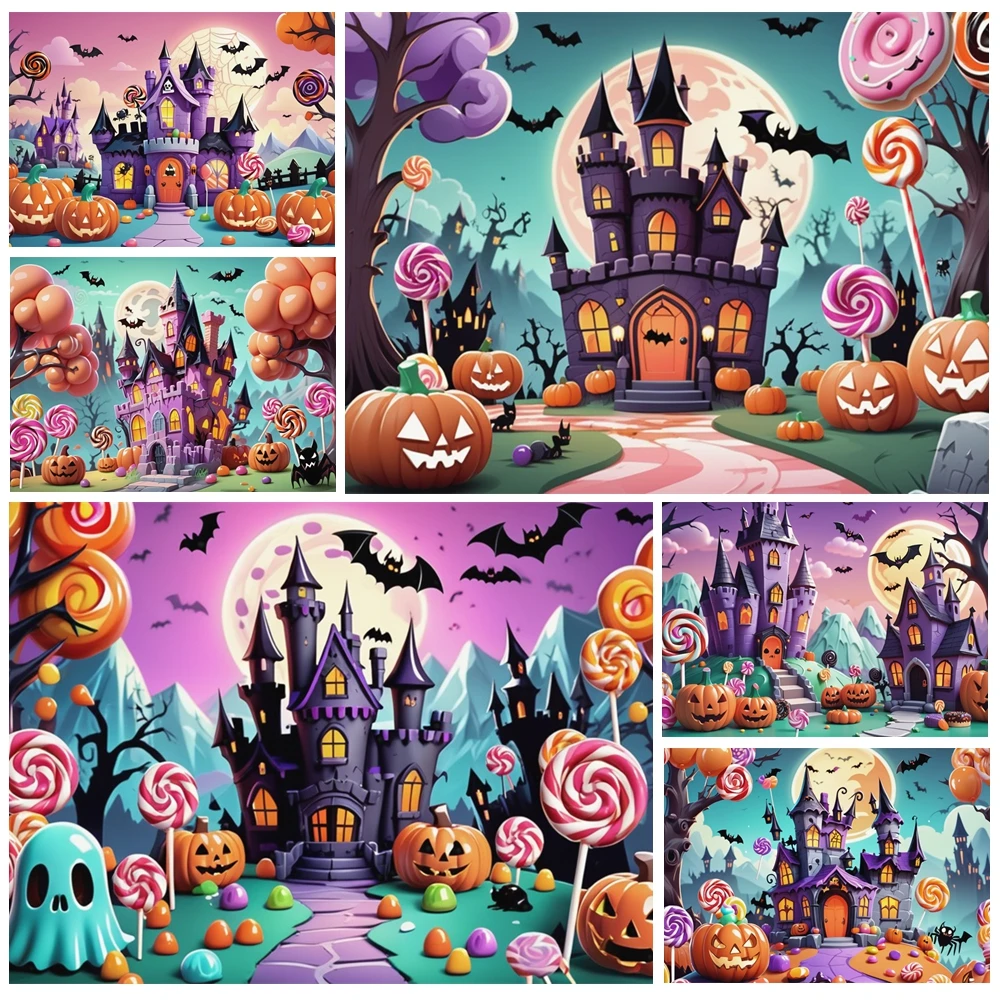 MOON.QG Candy Halloween Castle Background Black Cats Balloons Backdrops For Photography Party Supplies Kids Photozone Portrait
MOON.QG Candy Halloween Castle Background Black Cats Balloons Backdrops For Photography Party Supplies Kids Photozone Portrait