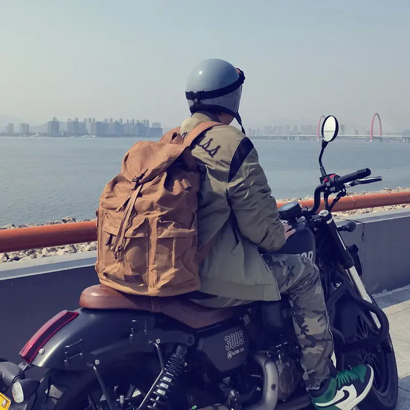 Retro Waxed Canvas Motorcycle Backpack Waterproof Large Capacity Helmet Motorcycle Riding Travel Bag
Retro Waxed Canvas Motorcycle Backpack Waterproof Large Capacity Helmet Motorcycle Riding Travel Bag