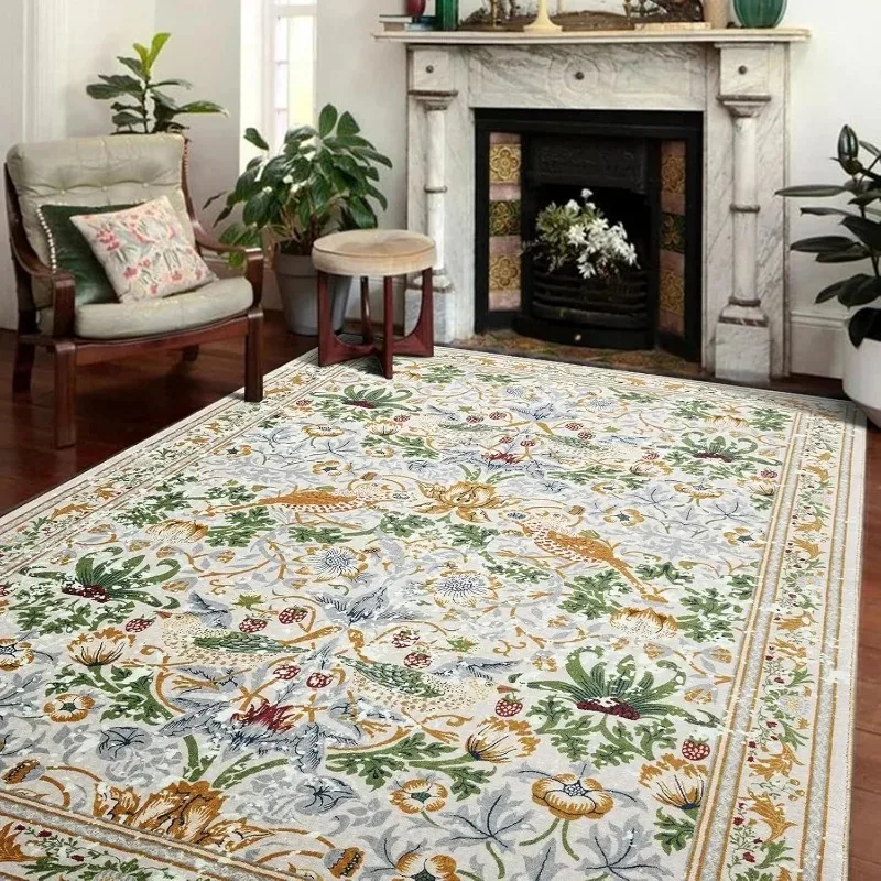 Vintage Living Room Carpet Non-slip Machine Washable Floor Mat Luxury Floral Bird Print Bedroom Rug Large area Home Decor Rugs
Vintage Living Room Carpet Non-slip Machine Washable Floor Mat Luxury Floral Bird Print Bedroom Rug Large area Home Decor Rugs
