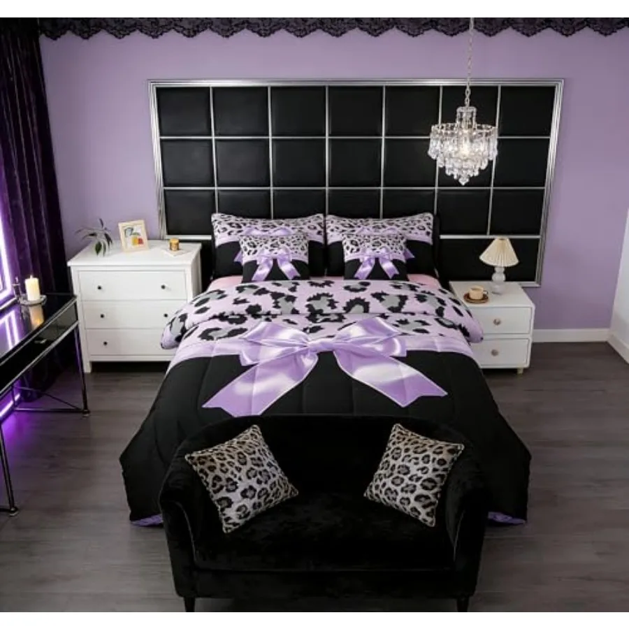 Silk Bowknot 7 Pcs Bedding Set Size Grey Comforter Set with Sheets for Girls Women Bed in a Bag Sweet Romantic Bed Set
Silk Bowknot 7 Pcs Bedding Set Size Grey Comforter Set with Sheets for Girls Women Bed in a Bag Sweet Romantic Bed Set