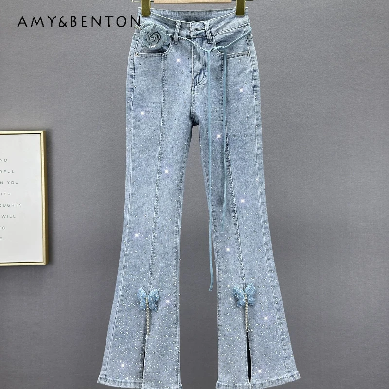 Heavy Industry Design Hot Drill Split Nine-point Women's Jeans Summer 2026 Elastic High Waist Slim Versatile Flared Pants Ladies
Heavy Industry Design Hot Drill Split Nine-point Women's Jeans Summer 2026 Elastic High Waist Slim Versatile Flared Pants Ladies