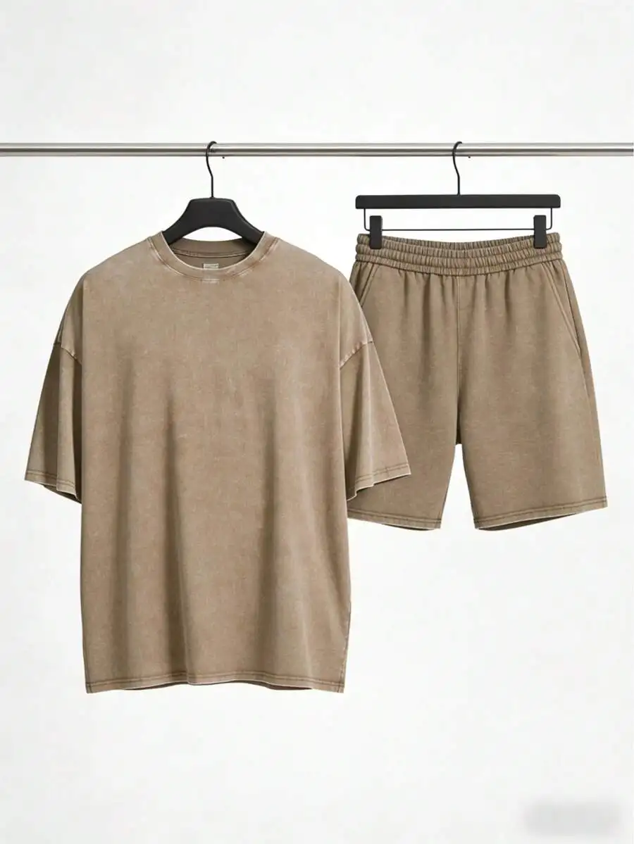 Y2K Vintage Washed Oversized 2 Piece Outfit For Men, Casual Crew Neck Short Sleeve T-Shirt & Drawstring Waist Loose Fit Shorts
Y2K Vintage Washed Oversized 2 Piece Outfit For Men, Casual Crew Neck Short Sleeve T-Shirt & Drawstring Waist Loose Fit Shorts