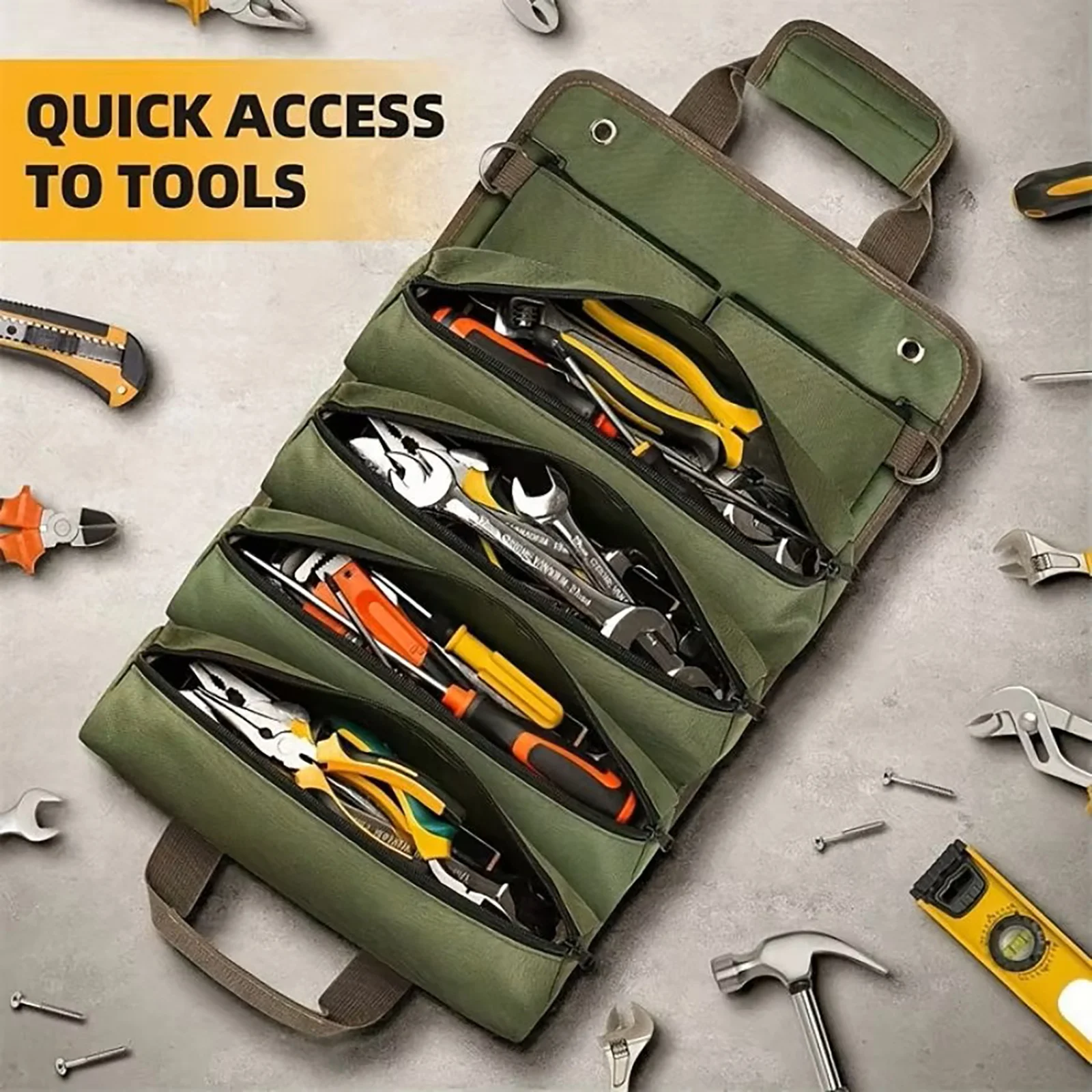 Multi-Purpose Tool Bag High Quality Professional Multi Pocket Hardware Tools Pouch Roll UP Portable Small Tools Organizer Bag
Multi-Purpose Tool Bag High Quality Professional Multi Pocket Hardware Tools Pouch Roll UP Portable Small Tools Organizer Bag