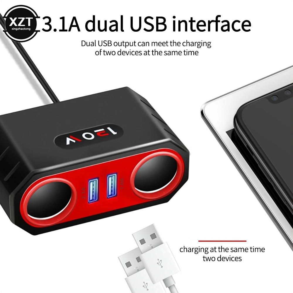 Car One Tow Four Multi-function Car Adapter Multi-plug USB Mobile Phone Charger 12-24V Model General
Car One Tow Four Multi-function Car Adapter Multi-plug USB Mobile Phone Charger 12-24V Model General