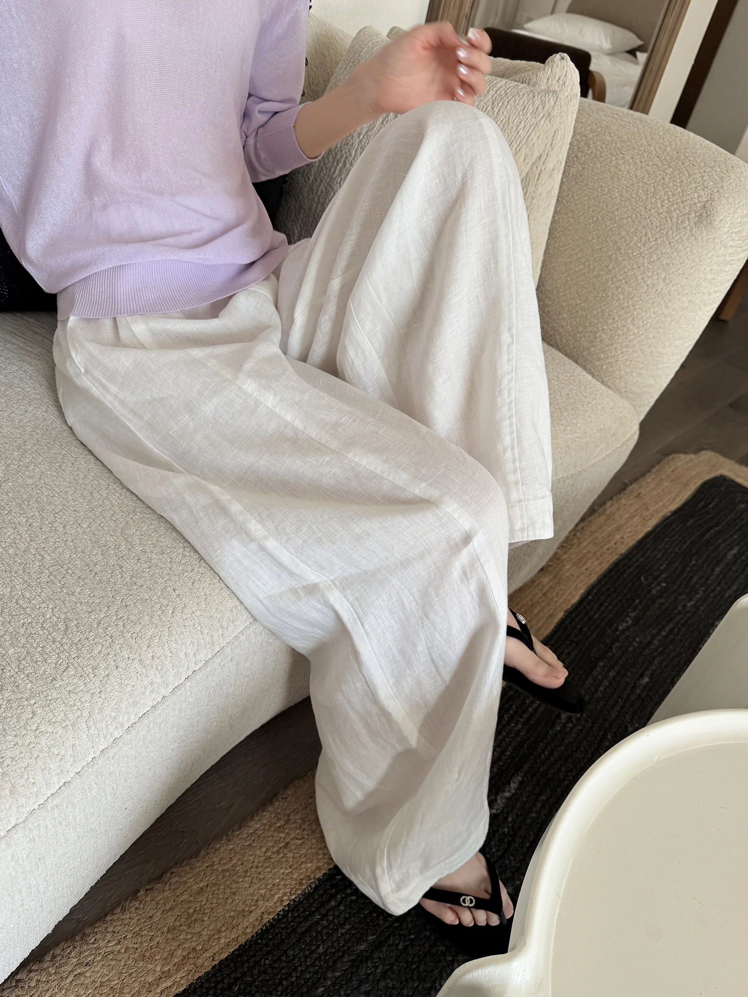 Pusumede Linen Wide Leg Pants Women's Loose Comfortable Lightweight Elastic Waist Casual Trousers Spring Season Ladies Fashion
Pusumede Linen Wide Leg Pants Women's Loose Comfortable Lightweight Elastic Waist Casual Trousers Spring Season Ladies Fashion