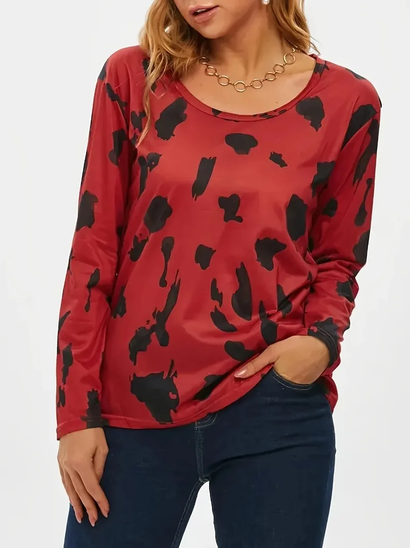 Plus Size 1XL-5XL Women's Casual Comfortable Loose Fit Print Long Sleeve Round-Neck Slight Stretch Top
Plus Size 1XL-5XL Women's Casual Comfortable Loose Fit Print Long Sleeve Round-Neck Slight Stretch Top