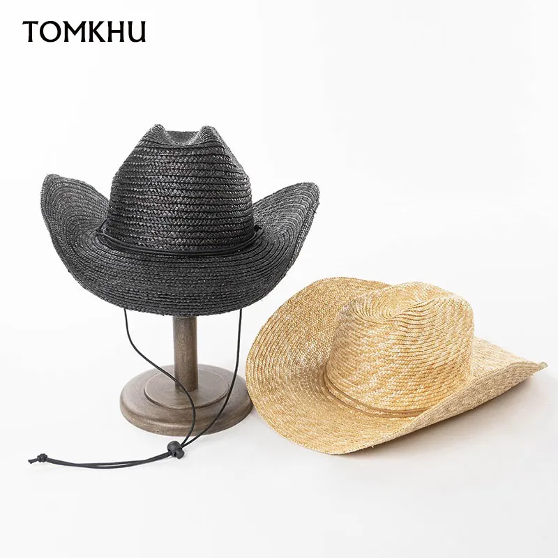 Hot Selling Summer Natural Straw Hat Europe America Fashion Strap Wide Brim Cowboy Hat Outdoor Travel Beach Vacation Hat Chapeu
Hot Selling Summer Natural Straw Hat Europe America Fashion Strap Wide Brim Cowboy Hat Outdoor Travel Beach Vacation Hat Chapeu