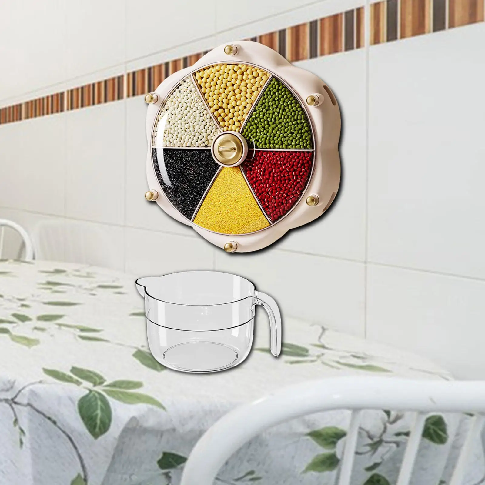 Cereal Dispenser 6 Grids Rotatable Grid Rice Bucket Food Grain Storage Airtight Cereal Box
Cereal Dispenser 6 Grids Rotatable Grid Rice Bucket Food Grain Storage Airtight Cereal Box