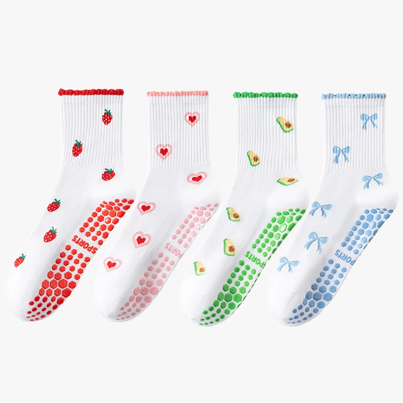 2026New Spring Summer Yoga Socks Women Cotton Embroidered Dot Silicone Non-slip Grip Pilates Crew Socks
2026New Spring Summer Yoga Socks Women Cotton Embroidered Dot Silicone Non-slip Grip Pilates Crew Socks 