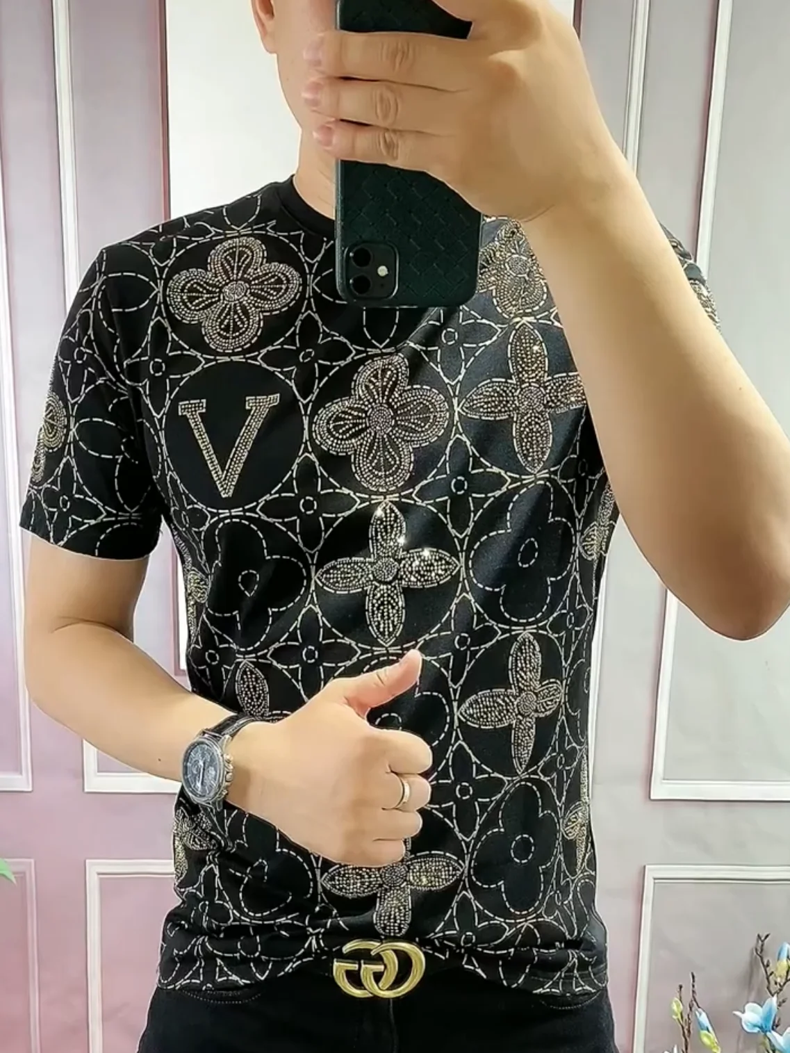 Men's Summer Comfortable round Ne ort Sve T-irt Silk Cotton Glitter f Sve Faionable Breathable Urban Sle
Men's Summer Comfortable round Ne ort Sve T-irt Silk Cotton Glitter f Sve Faionable Breathable Urban Sle
