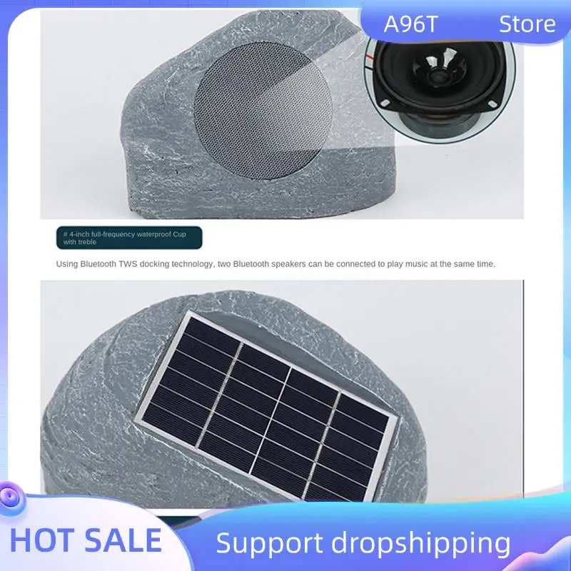 A96T Rock Speakers Outdoor Waterproof Solar Wireless Bluetooth Portable Speaker For Patio, Party, Pool, Deck, Yard, Garden
A96T Rock Speakers Outdoor Waterproof Solar Wireless Bluetooth Portable Speaker For Patio, Party, Pool, Deck, Yard, Garden
